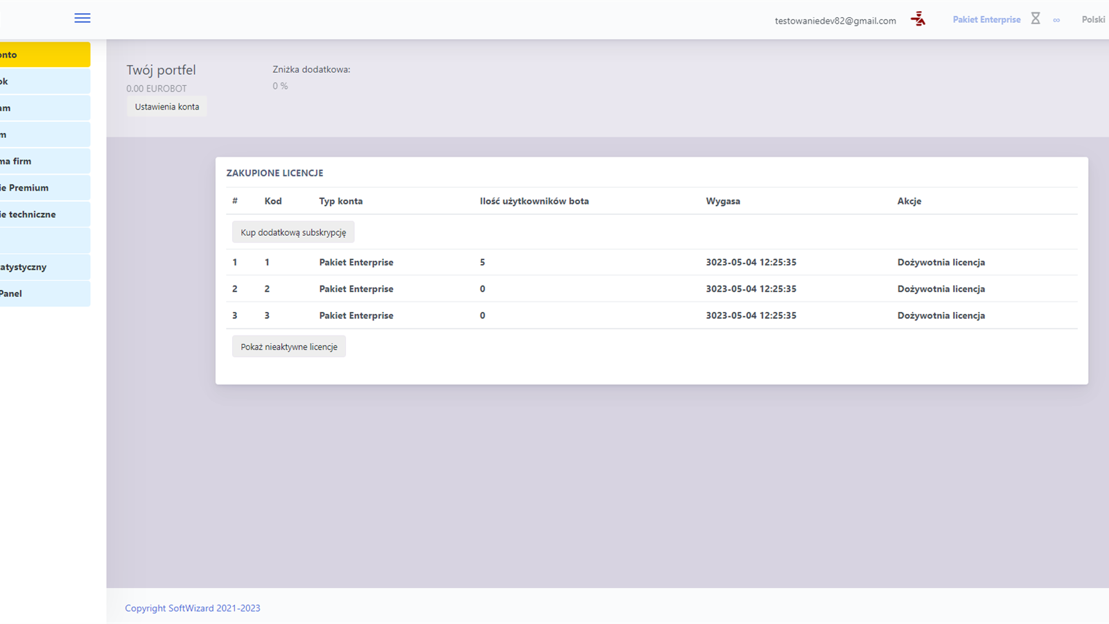 LeadYa lead panel desktop